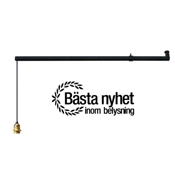 Sort forlængerarm lavet til at ændre placeringen af en hængende lampeskærm